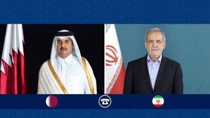 تأکید ایران و قطر بر تلاش مشترک برای توقف جنایات در غزه