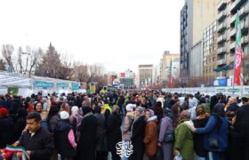 خدمات‌رسانی مواکب مساجد آرمانی مناطق 22گانه در‌جشن کیلومتری نیمه شعبان تهران